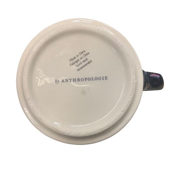 Anthropologie initial letter T Mug Black Gold Honeycomb Mosaic Tile Mug - Picture 6 of 6